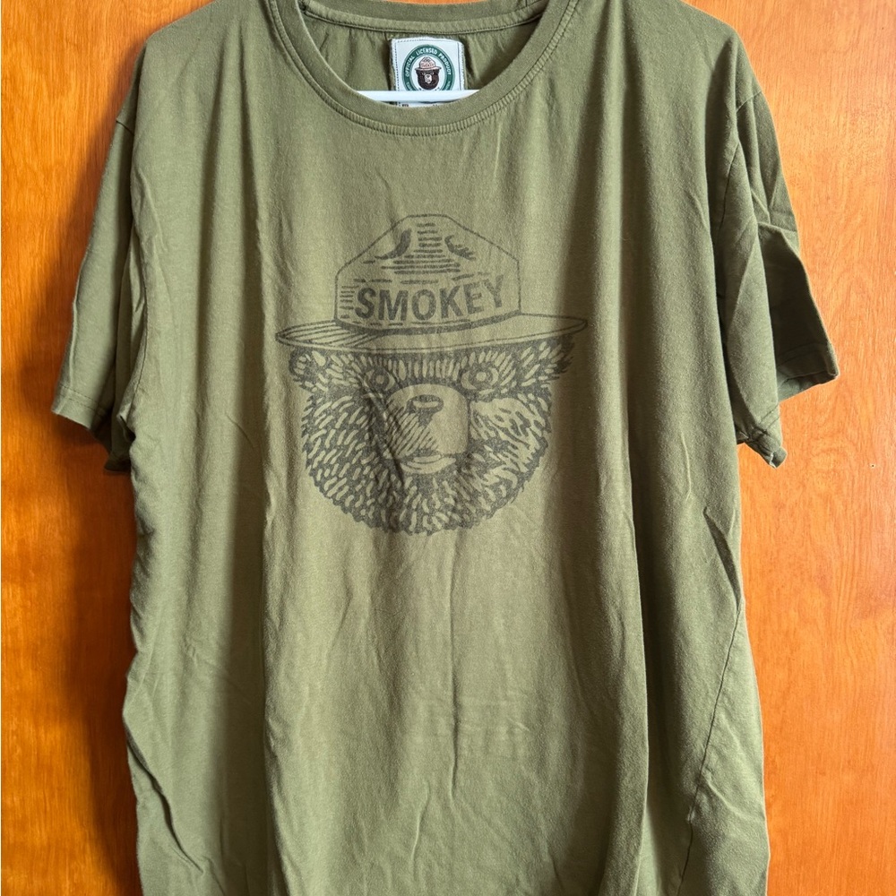 Smokey the Bear American Needle Forest Green Shirt XL